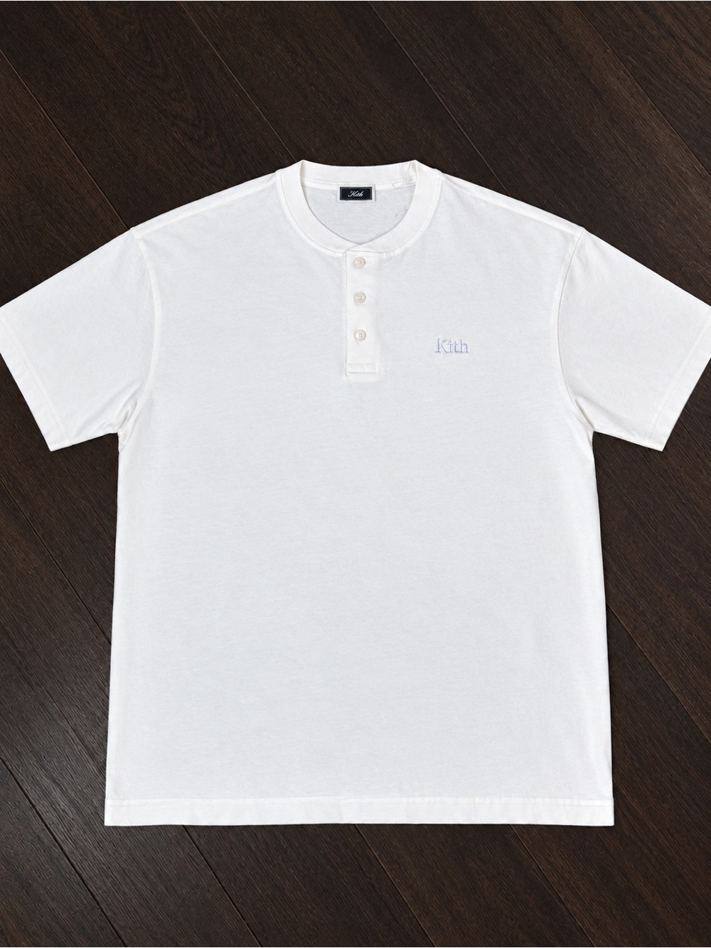 Kith White Short-Sleeve Henley shirt L